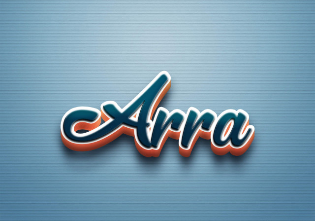 Free photo of Cursive Name DP: Arra