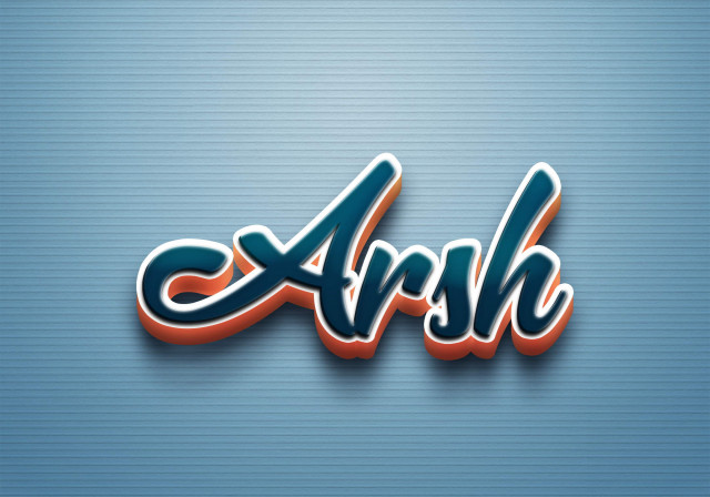 Free photo of Cursive Name DP: Arsh