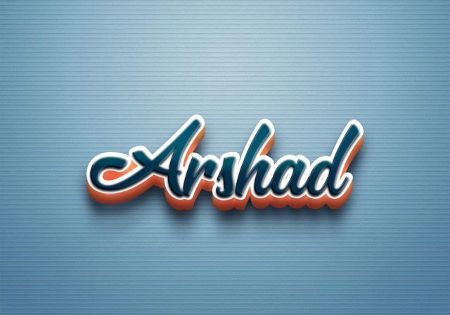 Free photo of Cursive Name DP: Arshad