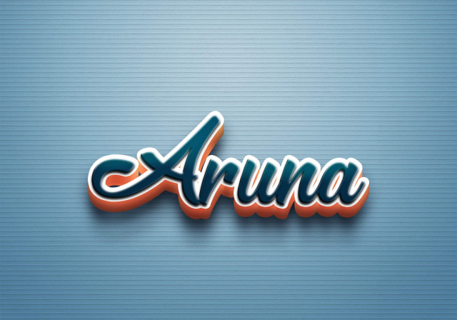 Free photo of Cursive Name DP: Aruna