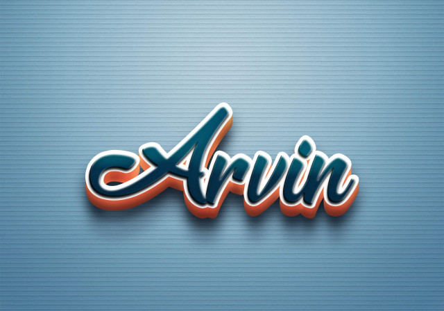 Free photo of Cursive Name DP: Arvin