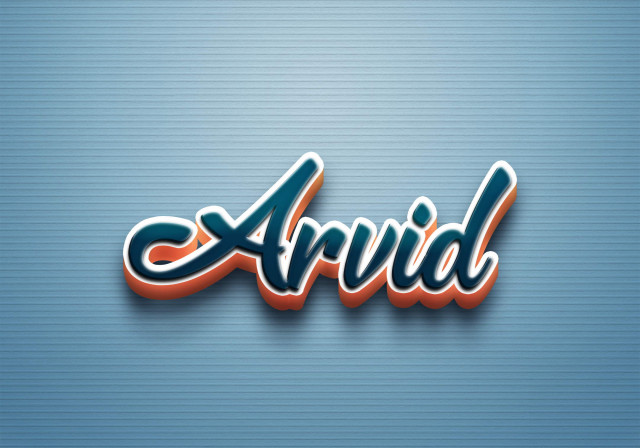 Free photo of Cursive Name DP: Arvid