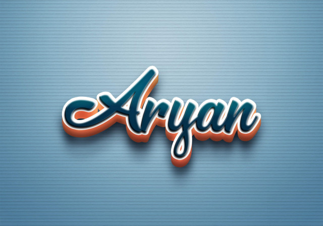 Free photo of Cursive Name DP: Aryan