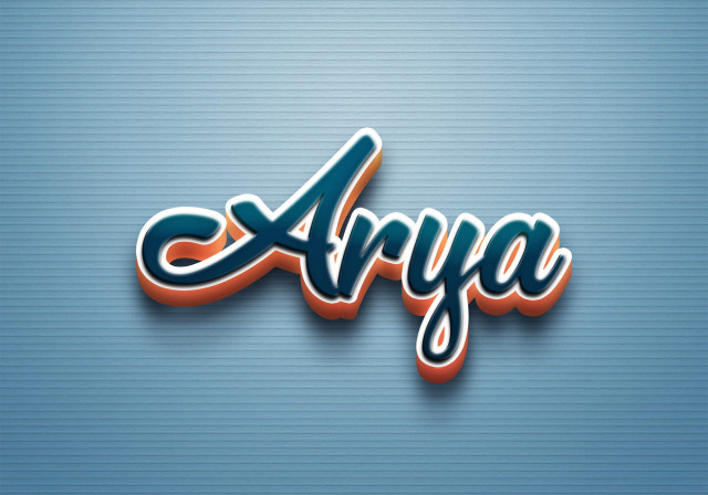 Free photo of Cursive Name DP: Arya