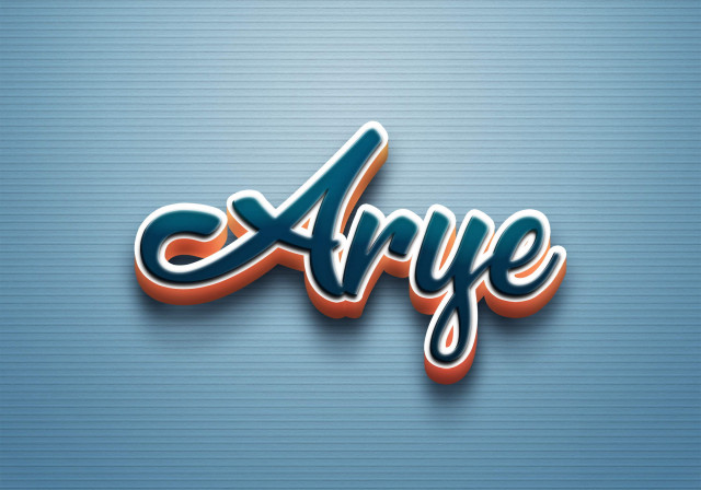 Free photo of Cursive Name DP: Arye