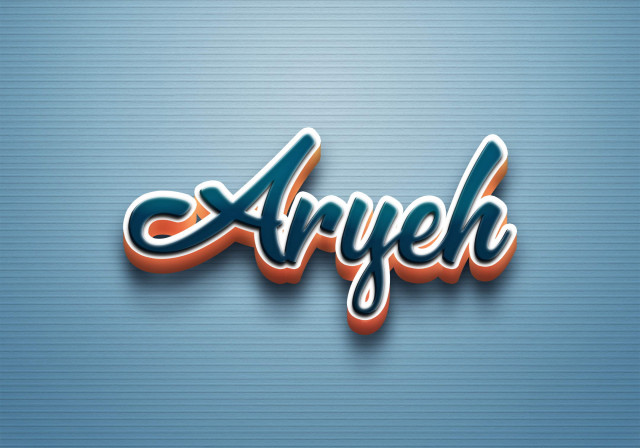 Free photo of Cursive Name DP: Aryeh