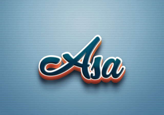 Free photo of Cursive Name DP: Asa