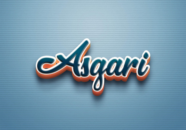 Free photo of Cursive Name DP: Asgari
