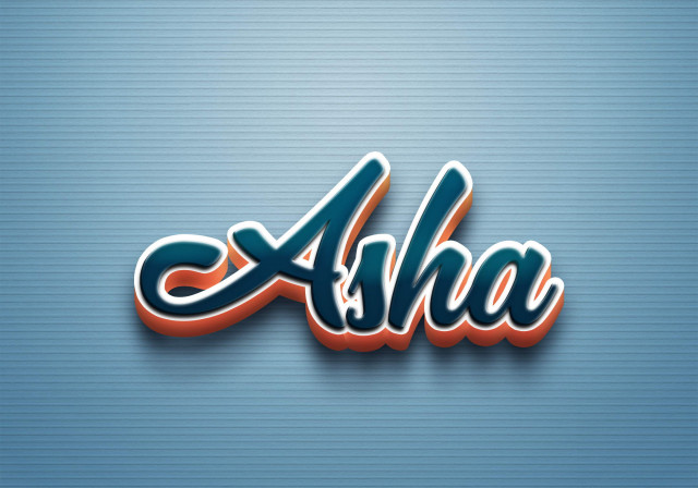 Free photo of Cursive Name DP: Asha