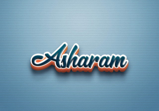 Free photo of Cursive Name DP: Asharam