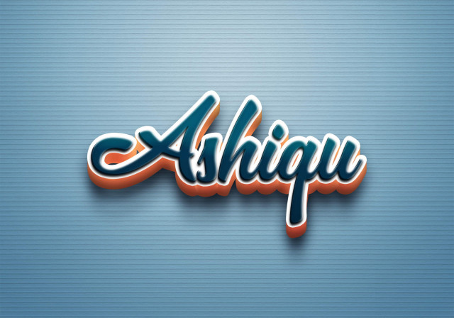 Free photo of Cursive Name DP: Ashiqu