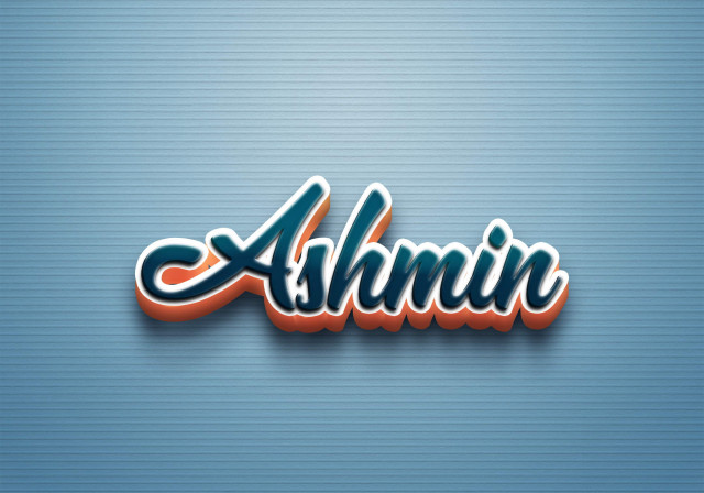 Free photo of Cursive Name DP: Ashmin