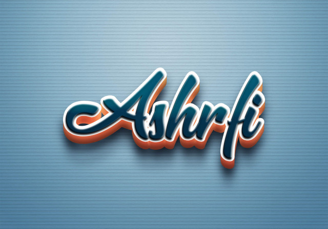 Free photo of Cursive Name DP: Ashrfi