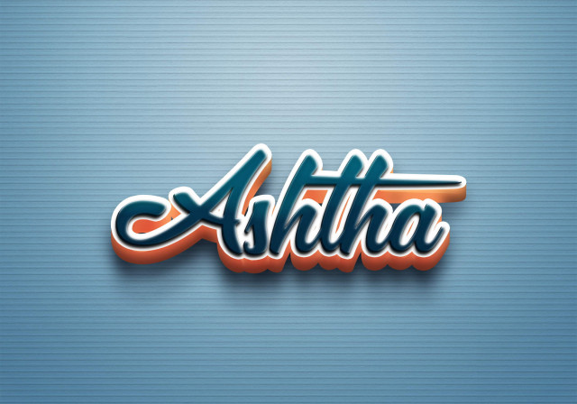 Free photo of Cursive Name DP: Ashtha