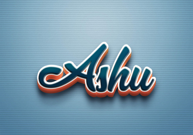 Free photo of Cursive Name DP: Ashu