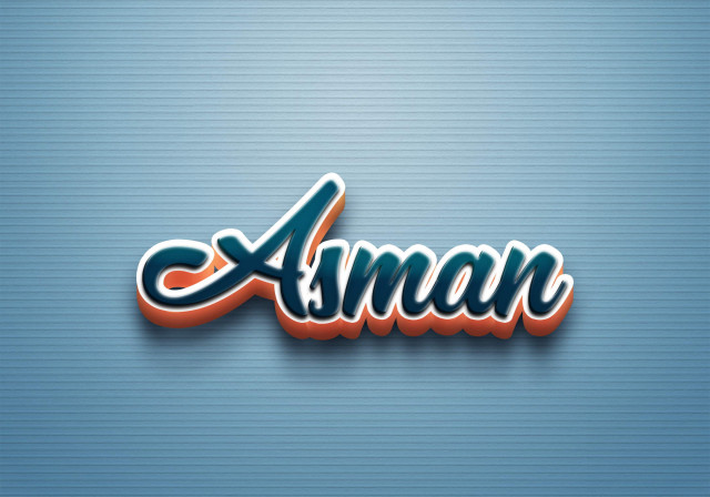 Free photo of Cursive Name DP: Asman