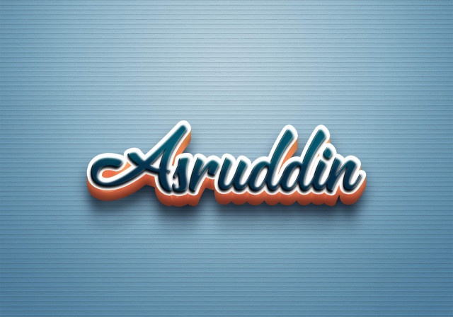 Free photo of Cursive Name DP: Asruddin