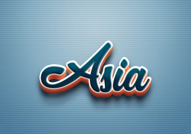 Free photo of Cursive Name DP: Asia