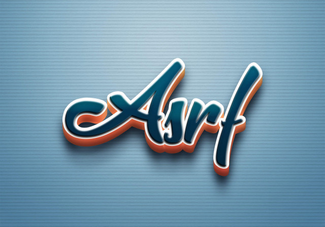 Free photo of Cursive Name DP: Asrf