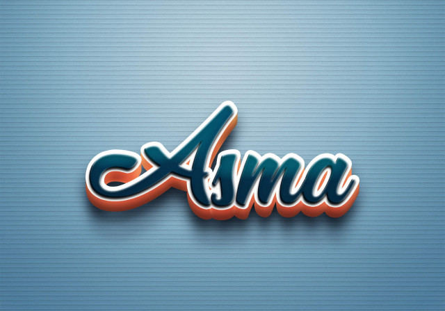 Free photo of Cursive Name DP: Asma