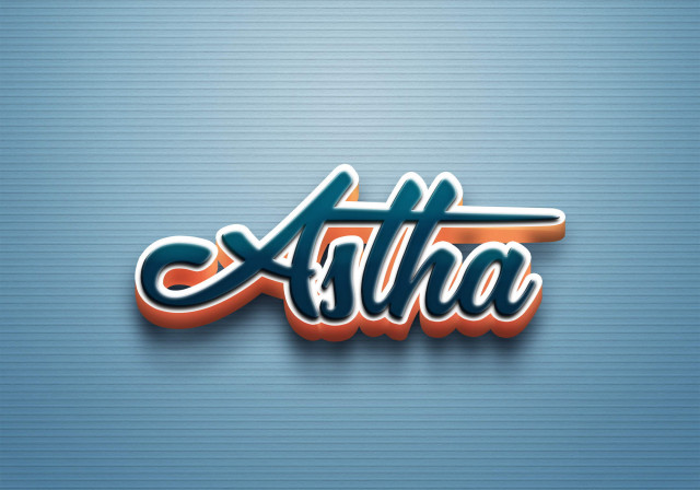 Free photo of Cursive Name DP: Astha