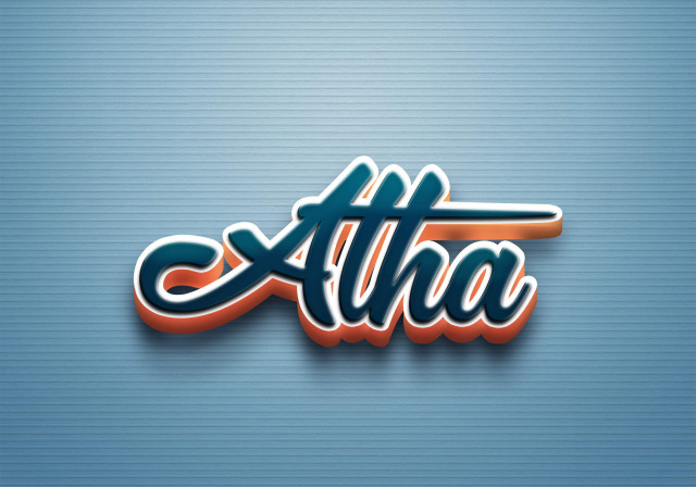 Free photo of Cursive Name DP: Atha