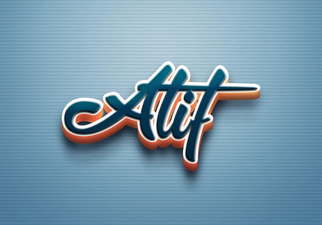 Free photo of Cursive Name DP: Atif