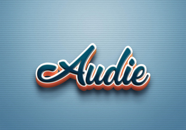 Free photo of Cursive Name DP: Audie