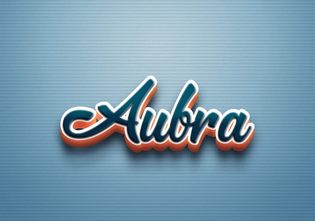 Free photo of Cursive Name DP: Aubra