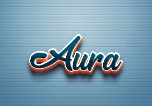 Free photo of Cursive Name DP: Aura