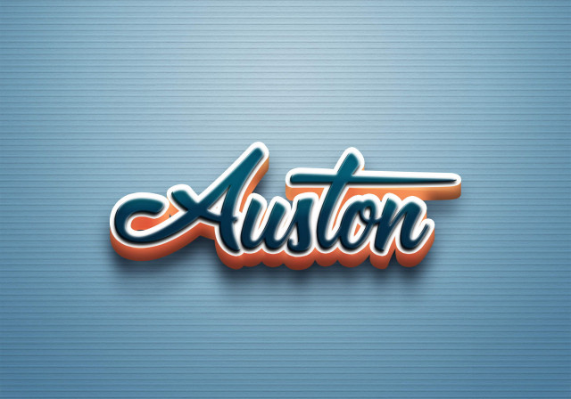 Free photo of Cursive Name DP: Auston