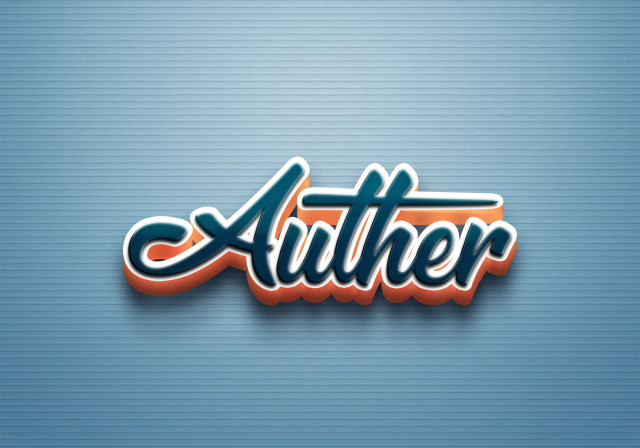 Free photo of Cursive Name DP: Auther