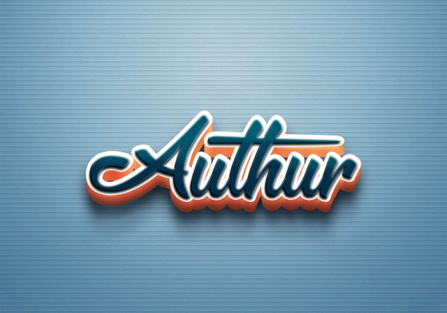 Free photo of Cursive Name DP: Authur