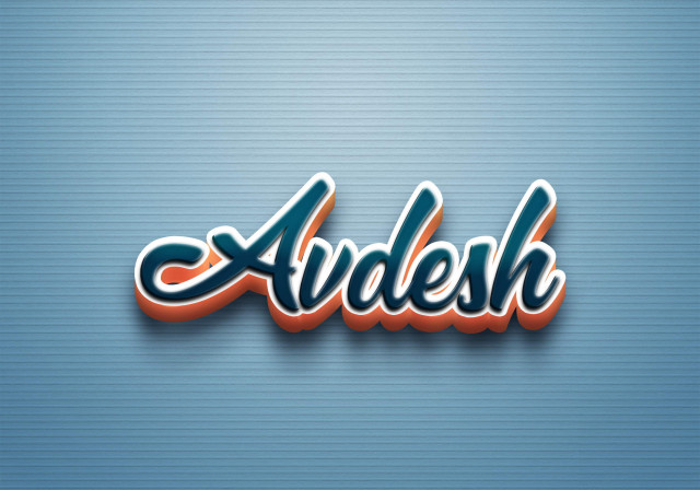 Free photo of Cursive Name DP: Avdesh