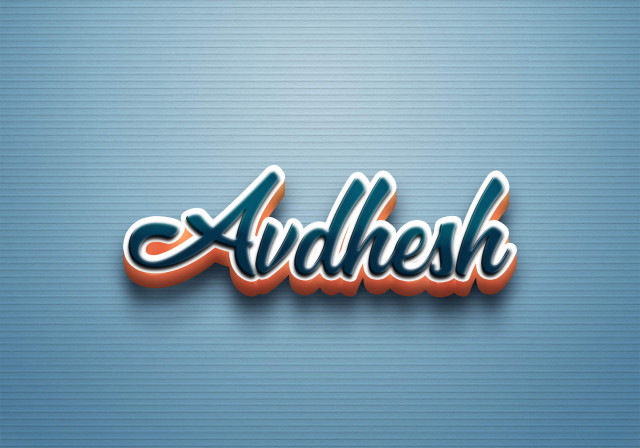 Free photo of Cursive Name DP: Avdhesh