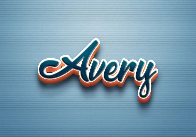 Free photo of Cursive Name DP: Avery