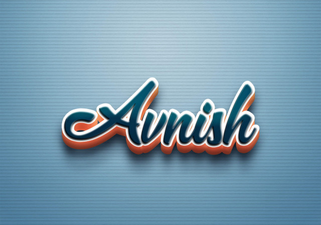 Free photo of Cursive Name DP: Avnish