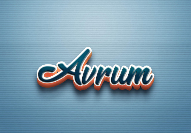 Free photo of Cursive Name DP: Avrum