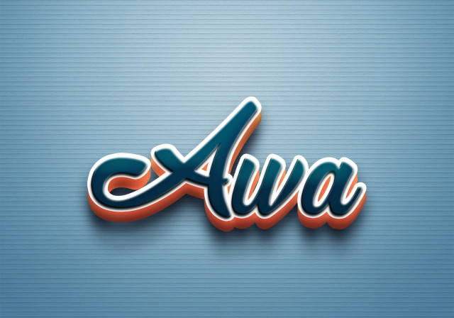 Free photo of Cursive Name DP: Awa