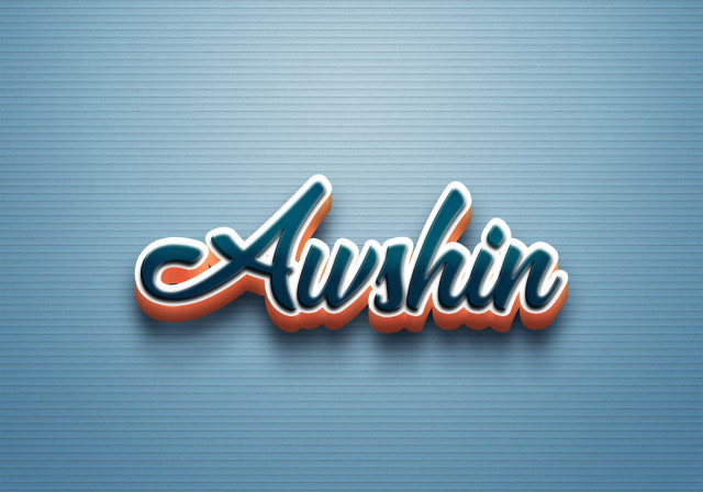 Free photo of Cursive Name DP: Awshin