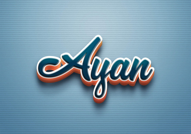 Free photo of Cursive Name DP: Ayan