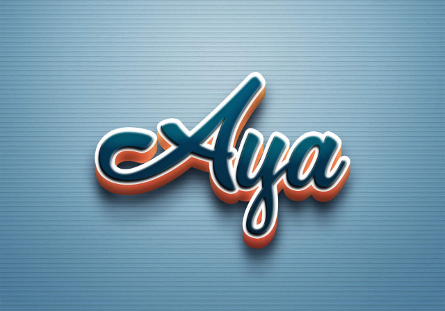 Free photo of Cursive Name DP: Aya