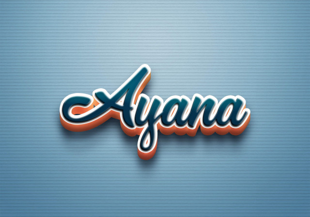 Free photo of Cursive Name DP: Ayana