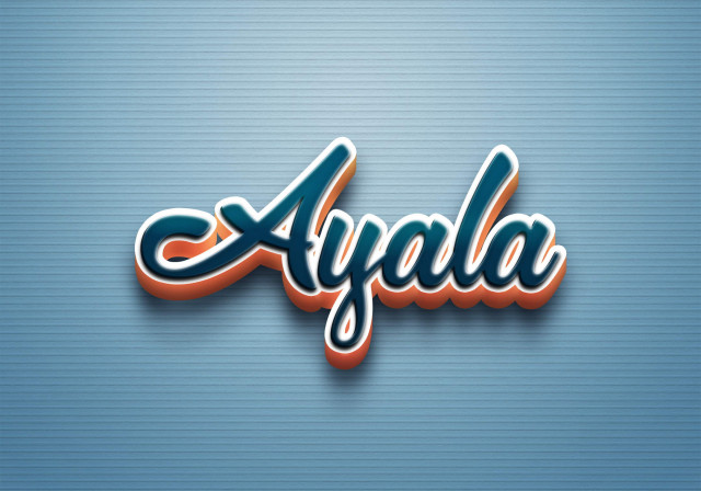 Free photo of Cursive Name DP: Ayala