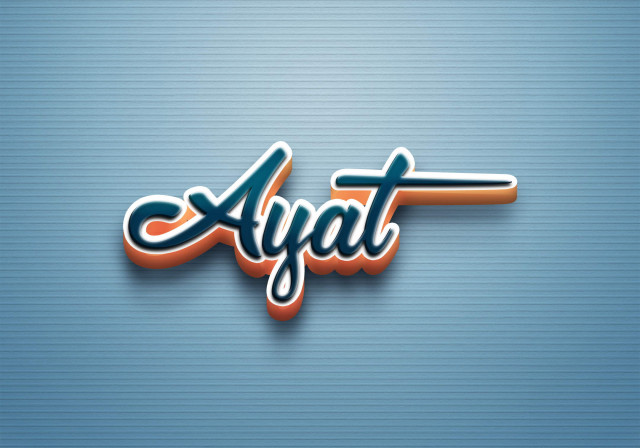 Free photo of Cursive Name DP: Ayat