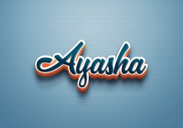 Free photo of Cursive Name DP: Ayasha