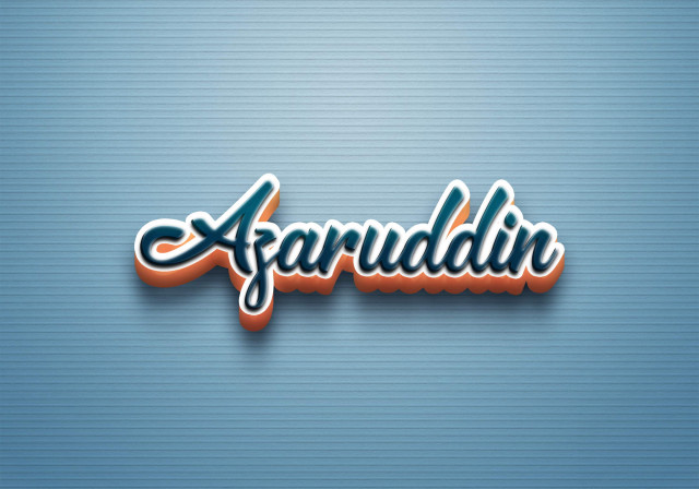 Free photo of Cursive Name DP: Azaruddin