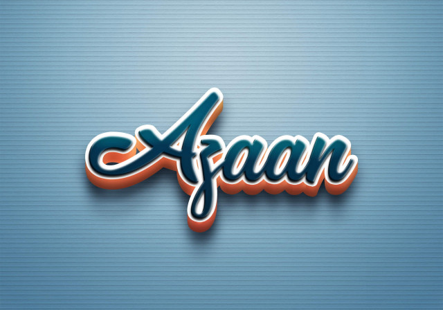 Free photo of Cursive Name DP: Azaan