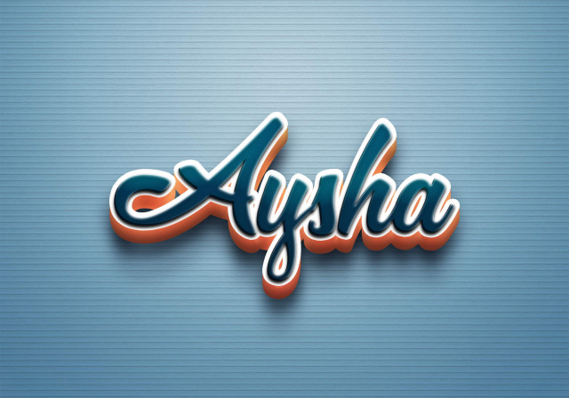 Free photo of Cursive Name DP: Aysha
