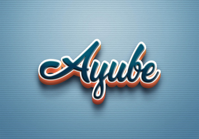 Free photo of Cursive Name DP: Ayube